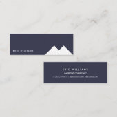 Blue white minimal modern simple masculine card スキニー名刺 (正面/裏面)