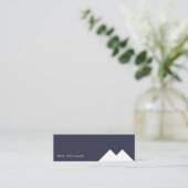Blue white minimal modern simple masculine card スキニー名刺 (スタンド正面)