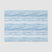Blue White Ocean Waves Wedding 薄葉紙 (正面)