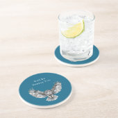 Blue White Owl コースター (側面)
