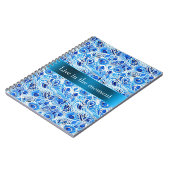 Blue White Peacock Feathers   ノートブック (左側)