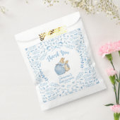 Blue White Peter the Rabbit Beatrix Baby Shower フェイバーバッグ (封をした状態)