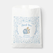 Blue White Peter the Rabbit Beatrix Baby Shower フェイバーバッグ (正面)