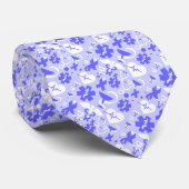Blue white pharmacy element pattern ネクタイ (ロール)