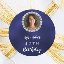 Blue white photo diamonds