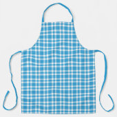 Blue White Plaid Pattern エプロン (正面)