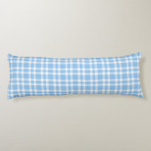 Blue White Plaid Pattern ボディピロー (裏面)