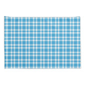 Blue White Plaid Pattern 枕カバー (裏面-右)