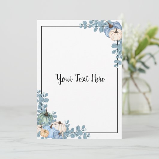 Blue & White Pumpkins 招待状 (スタンド正面)