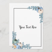 Blue & White Pumpkins 招待状 (正面/裏面)