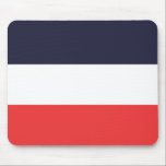 Blue White & Red Stripes Striped Design マウスパッド<br><div class="desc">Customize the front with or without text.</div>