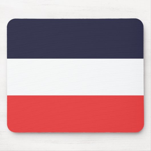 Blue White & Red Stripes Striped Design マウスパッド (正面)