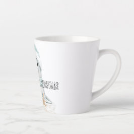 Blue White Santa Hat Scarf Seal Christmas カフェラテマグ