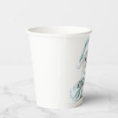 Blue White Santa Hat Scarf Seal Christmas 紙コップ (右)