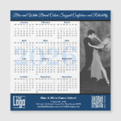 Blue White Service Image 2026 Calendar Magnet (正面)