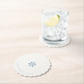 Blue & White Simple Chic Couple Paper Coaster ペーパーコースター (インサイチュ)