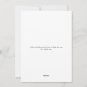 Blue & White Snowflake Christmas Photo Card シーズンカード (裏面)