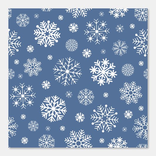 Blue & White Snowflake pattern for Your Kid Room 壁紙 (正面)