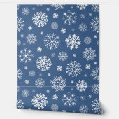 Blue & White Snowflake pattern for Your Kid Room 壁紙 (ほどく)