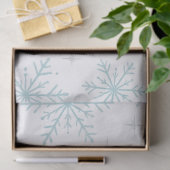 Blue & White Snowflake Sparkle Tissue Paper  薄葉紙 (ギフト)