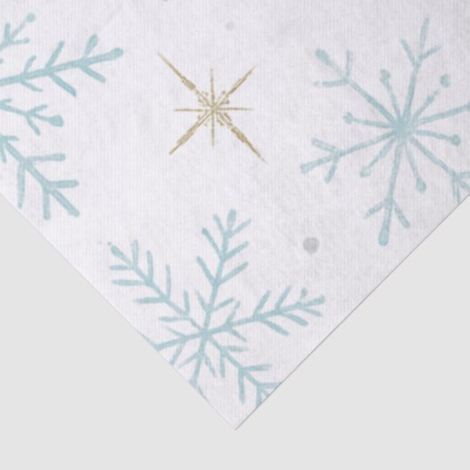 Blue & White Snowflake Sparkle Tissue Paper 薄葉紙 (詳細)