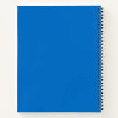 Blue & White Softcover Spiral Notebook ノートブック (裏面)