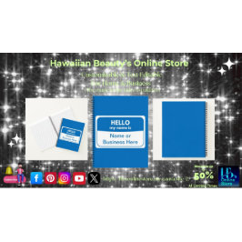 Blue & White Softcover Spiral Notebook ノートブック