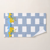 Blue & White Square Bathroom Towel Sets Ducks バスタオルセット (ハンドタオル)