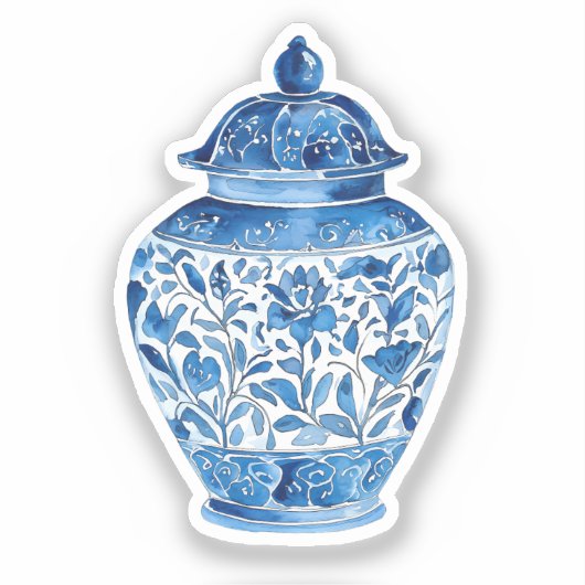 Blue white stickers シール (正面)