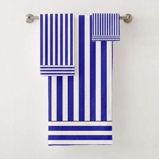 Blue White Stripe Bath Towel Set  バスタオルセット (インサイチュ)