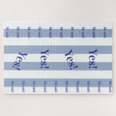 Blue & White Stripe He said Yes! Colors Puzzles  ジグソーパズル (横)
