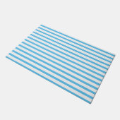 blue & white stripes ドアマット (アングル)