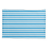 Blue White Stripes Pattern 枕カバー (裏面-左)
