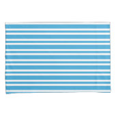 Blue White Stripes Pattern 枕カバー (正面右)
