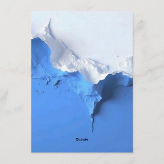 Blue & White Textured Art Wedding Invitation  招待状 (裏面)