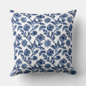 Blue White Throw Pillow クッション (裏面)