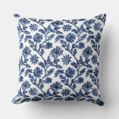 Blue White Throw Pillow クッション (正面)
