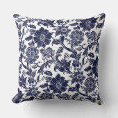 Blue White Throw Pillow クッション (正面)