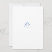 Blue White Toile French Floral Wedding  招待状 (裏面)