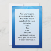 Blue/White toothフォト招待状 招待状 (裏面)