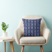 Blue & White Unique Abstract Pattern クッション (椅子)