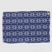 Blue & White Unique Abstract Pattern ゴルフタオル (横)