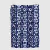 Blue & White Unique Abstract Pattern ゴルフタオル (正面)