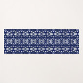 Blue & White Unique Abstract Pattern ヨガマット (正面(横))