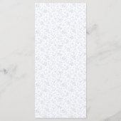 Blue & White Vintage Floral Wedding program プログラム (裏面)
