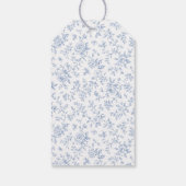 Blue & White Vintage Floral Wedding tagタグ ギフトタグ (裏面)