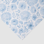 Blue White Watercolor Floral Pattern 薄葉紙 (詳細)