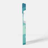 "Blue & White Wave Minimalist Phone Case – Calm iPhoneケース (左側面)