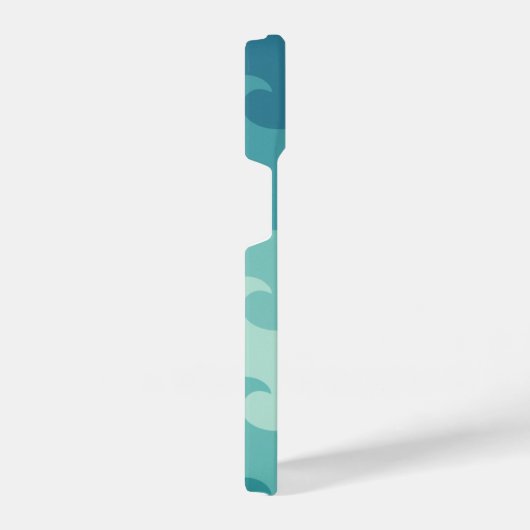 "Blue & White Wave Minimalist Phone Case – Calm  iPhoneケース (右側面)