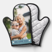 Blue & White We Love You Photo 鍋つかみ (正面/裏面)